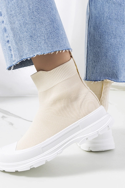 Beige High-Top-Sneakers von Miki‘s Beige High-Top-Sneakers von Miki‘s