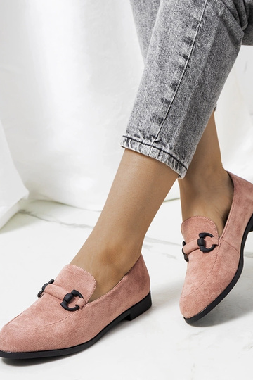 Rosa Stiefeletten aus Leder...