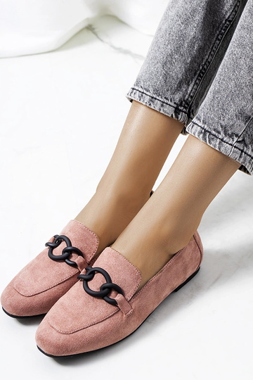 Demi-bottes en cuir rose Dante