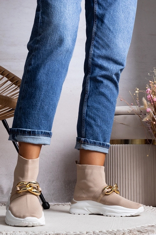 Taryn – Braune Sneaker mit Kette Taryn – Braune Sneaker mit Kette