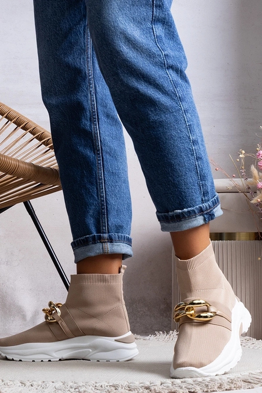 Taryn – Braune Sneaker mit Kette Taryn – Braune Sneaker mit Kette