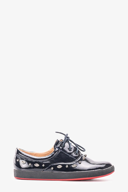 Mikaela Marineblå Laklæder børnesneakers Mikaela Marineblå Laklæder børnesneakers