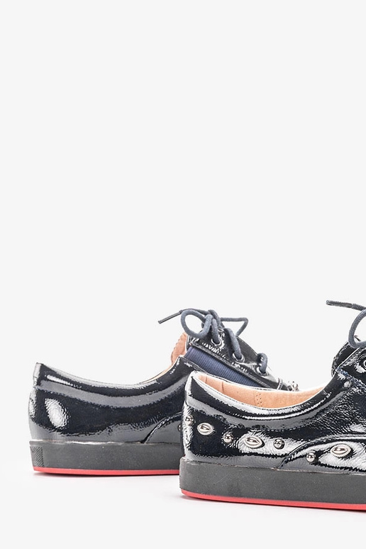 Mikaela Marineblå Laklæder børnesneakers Mikaela Marineblå Laklæder børnesneakers