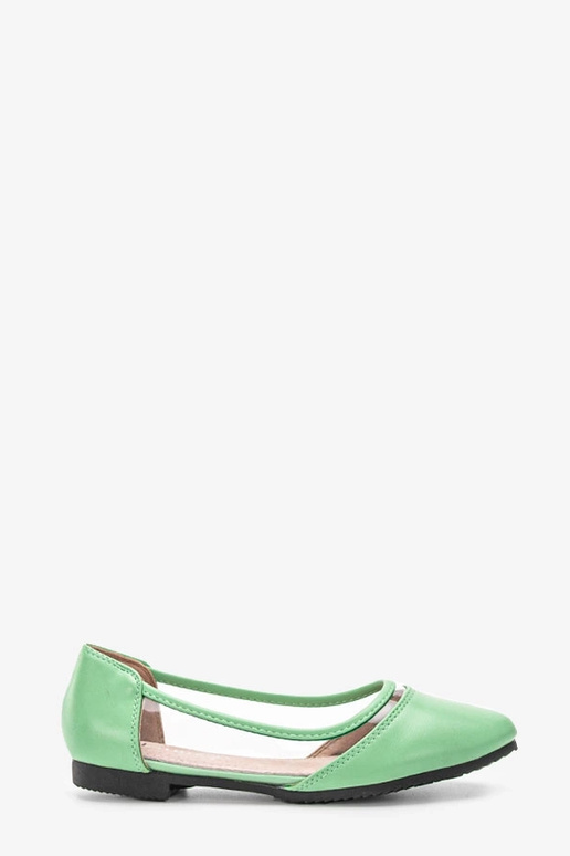 Grüne halbtransparente Juva-Ballerinas Grüne halbtransparente Juva-Ballerinas