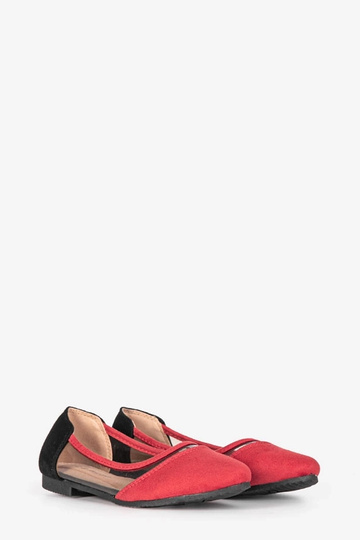 Ballerines Kortes en daim rouge pour enfants 2