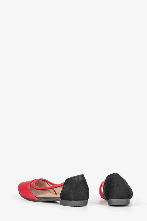 Ballerines Kortes en daim rouge pour... Ballerines Kortes en daim rouge pour...