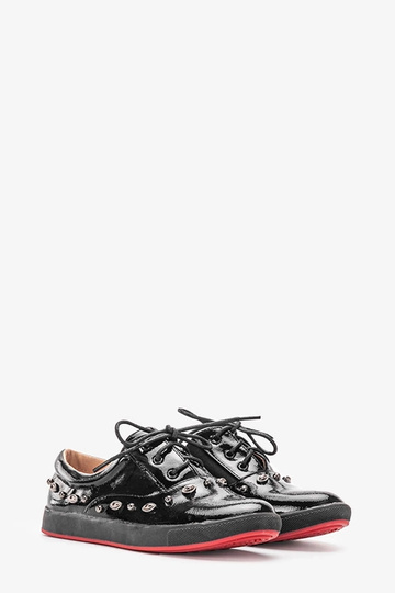 Mikaela sorte lakbørnesneakers