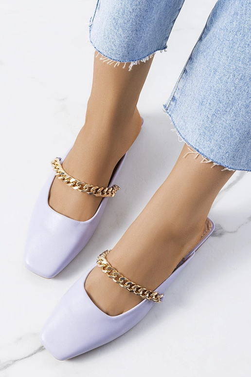 Tongs Baras violettes élégantes