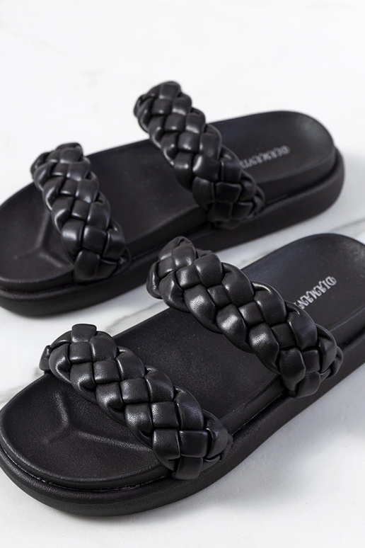 Schwarze Angas-Flip-Flops