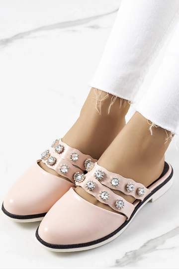 Tongs cloutées roses par Asselt