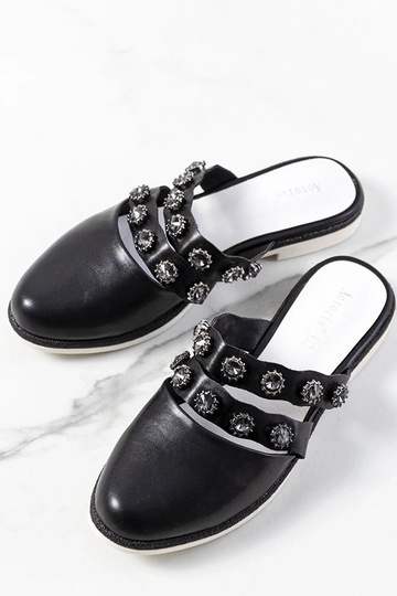 Tongs cloutées noires Asselt 2