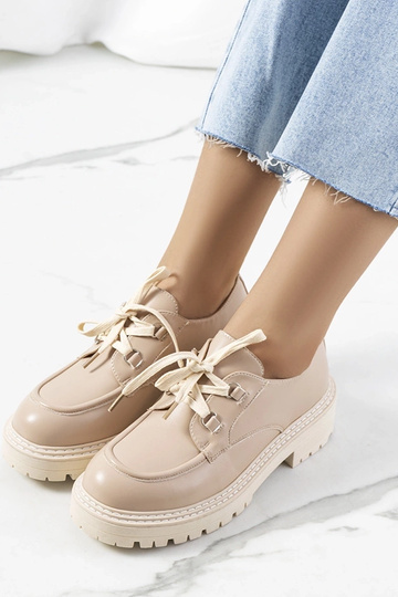 Beige Damen-Halbschuhe,... 2