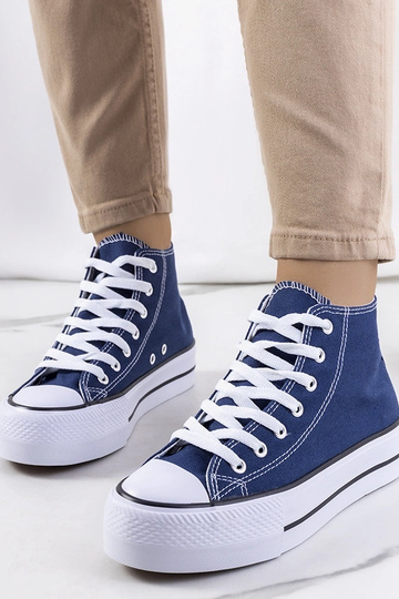Korgay Navy Blue Platform Sneakers 2