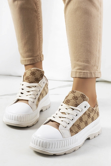 Beige Meliko platform sneakers