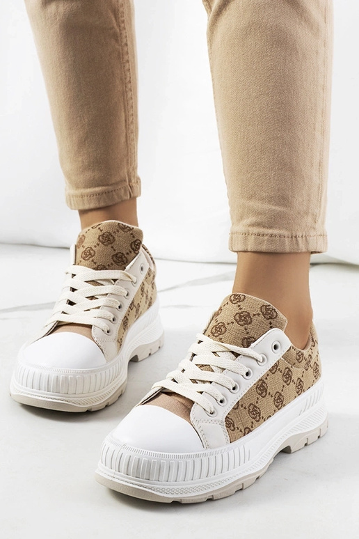 Beige Meliko platform sneakers Beige Meliko platform sneakers