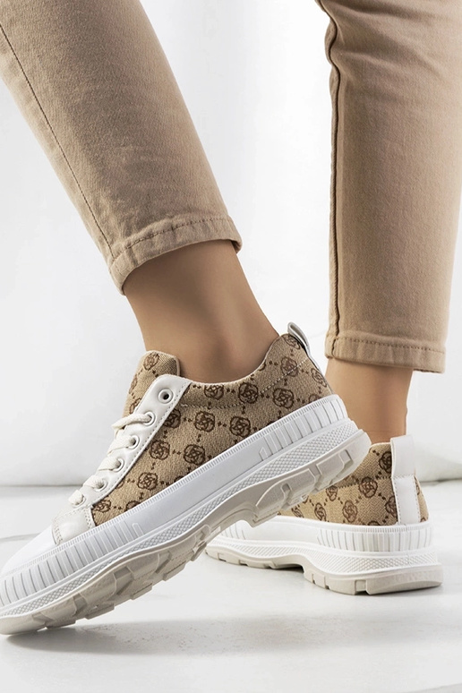Beige Meliko platform sneakers Beige Meliko platform sneakers