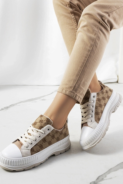 Beige Meliko platform sneakers Beige Meliko platform sneakers
