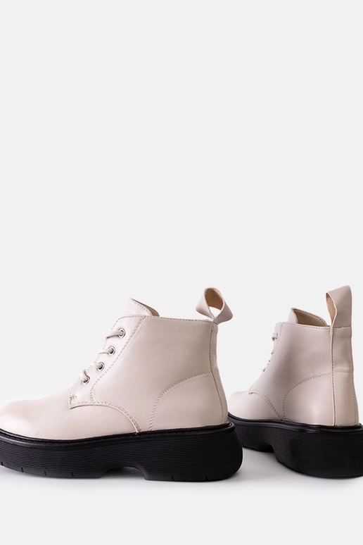 Beige Solis kampstøvler Beige Solis kampstøvler