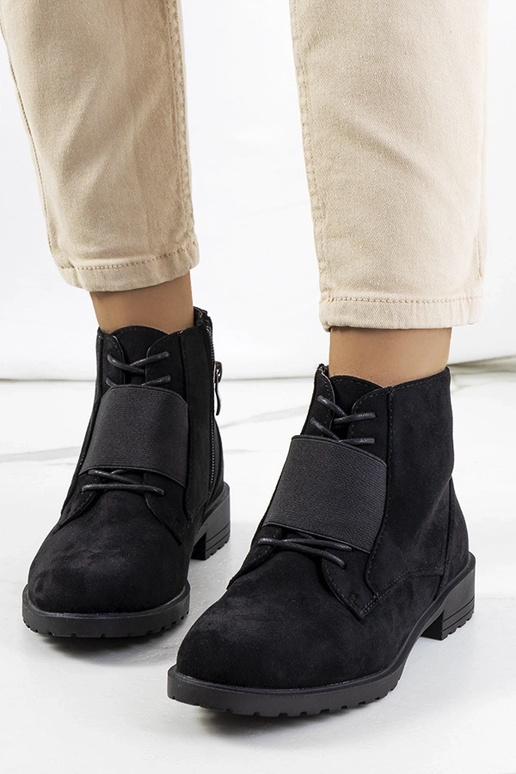 Schwarze Manoella-Stiefeletten Schwarze Manoella-Stiefeletten