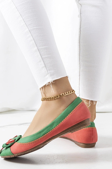 Grøn Eske Bow Ballet Flats 2