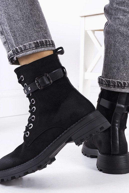 Bottines à lacets noires pour femmes... Bottines à lacets noires pour femmes...