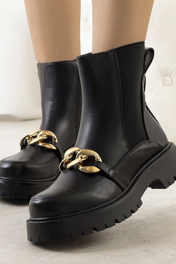 Sorte ankelstøvler med høj...