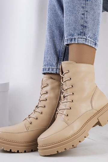 Bottes à lacets en simili... 2