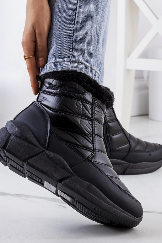 Schwarze isolierte Schneestiefel „Lago“ Schwarze isolierte Schneestiefel „Lago“