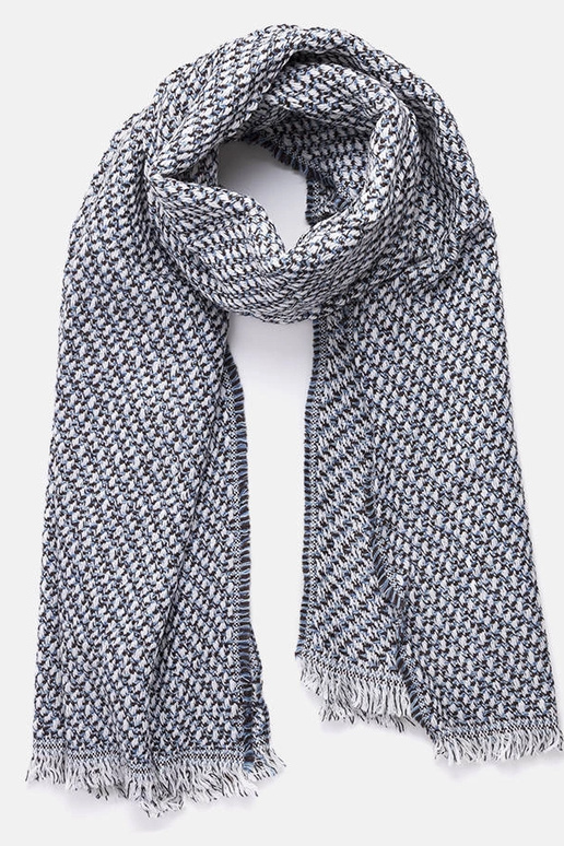 Blau-weißer Schal, „Aria"