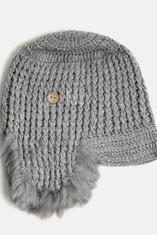 Chapeau Zora gris avec cache-oreilles Chapeau Zora gris avec cache-oreilles