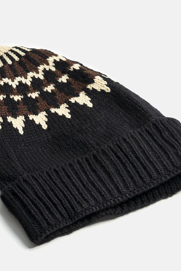 Chapeau noir à motifs Abner