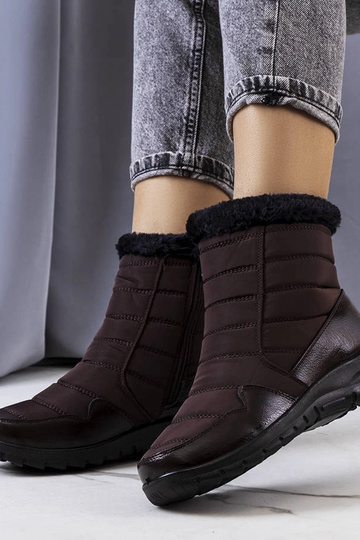 Braune gesteppten Winterstiefel, „Beau" 2