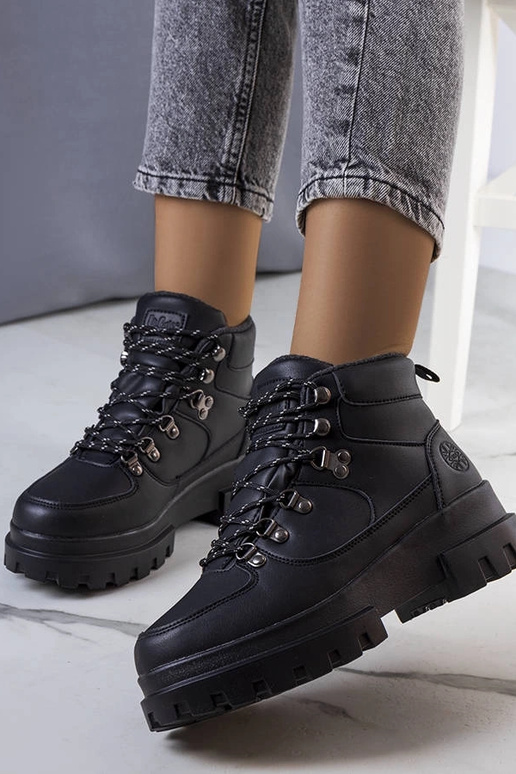 Schwarze Winter-Wanderschuhe,...