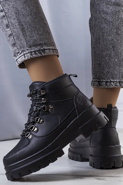 Schwarze Winter-Wanderschuhe,...