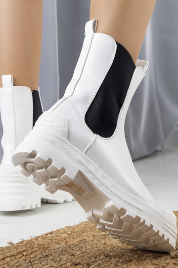 Crispo Damen Stiefeletten in weiß 2