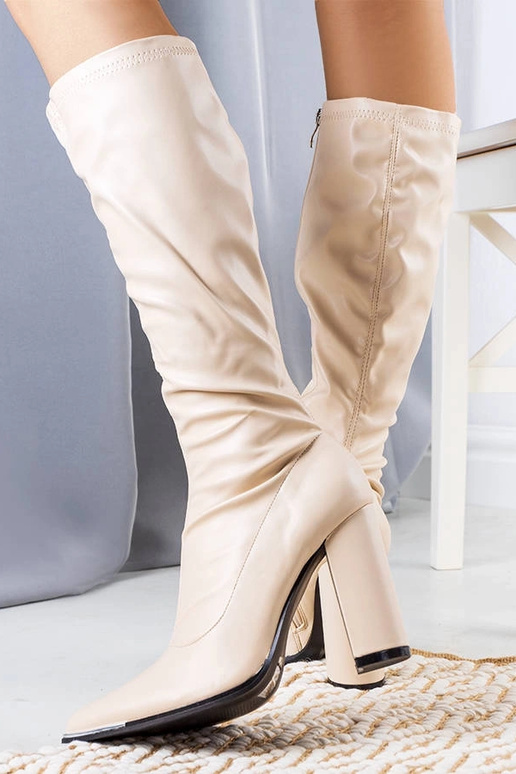 Velass beige ankelstøvler Velass beige ankelstøvler