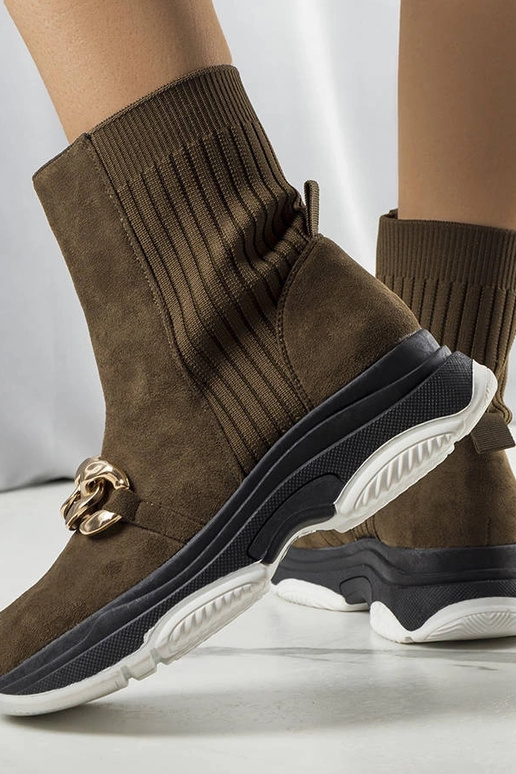 Grüne, isolierte Ulster-Stiefeletten...