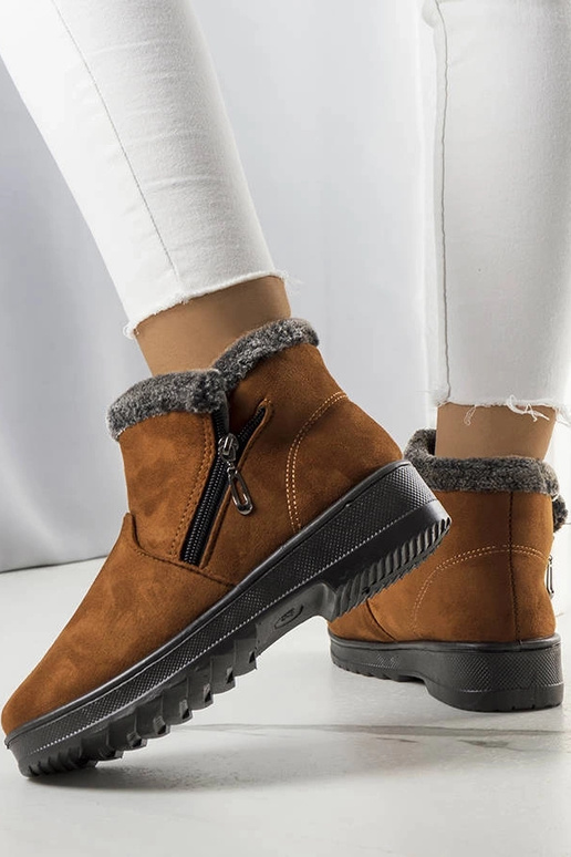 Bottes de neige isolées Camel avec...