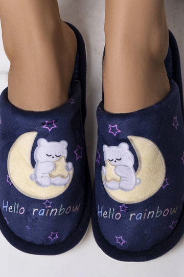 Chaussons doux bleu marine... 2
