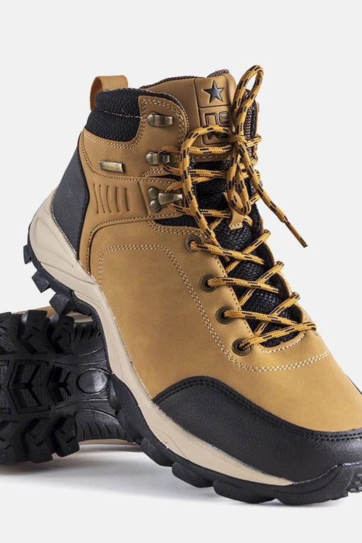 Bruine winter heren wandelschoenen,...