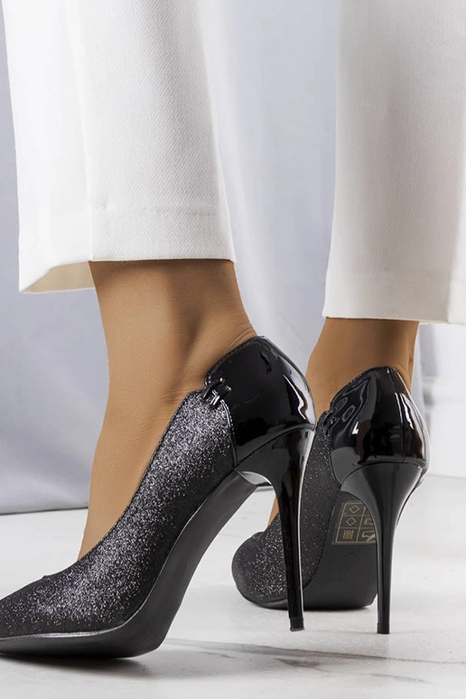 Sort glitter Naina pumps Sort glitter Naina pumps