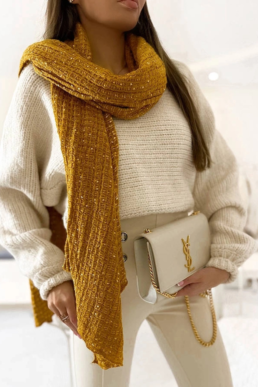 Khalil – Gelber Schal mit Punkten Khalil – Gelber Schal mit Punkten