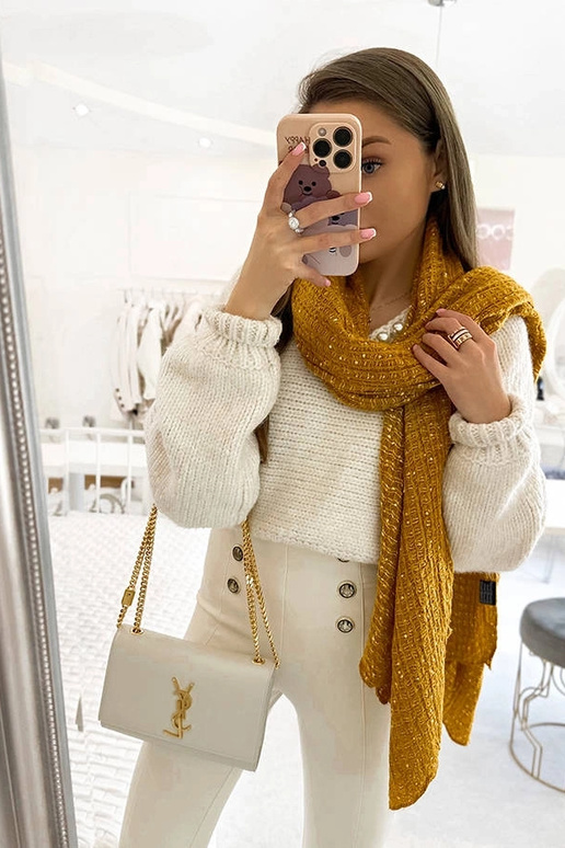 Khalil gult polkaprikket tørklæde Khalil gult polkaprikket tørklæde