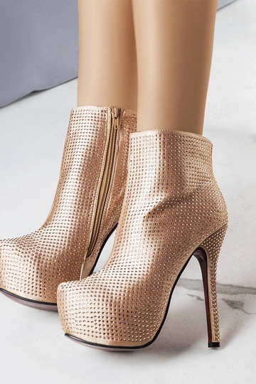 Goldene Stiefeletten „Tatiana“ mit hohem Absatz 2