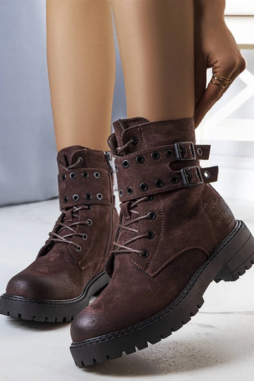 Bottes de trappeur marron...