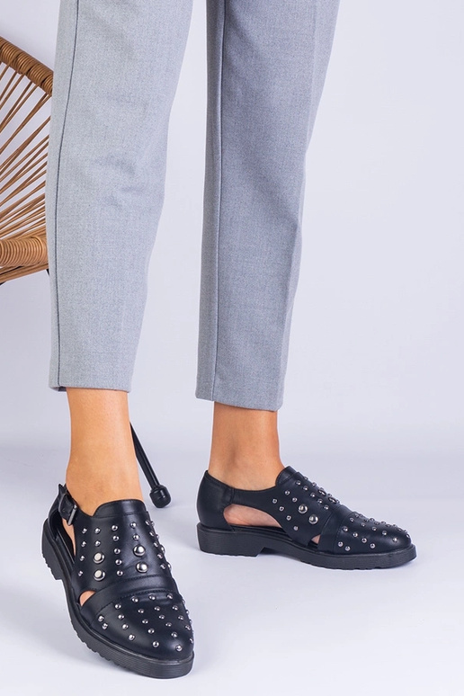 Schwarze Eleana Cut-Out-Schuhe Schwarze Eleana Cut-Out-Schuhe