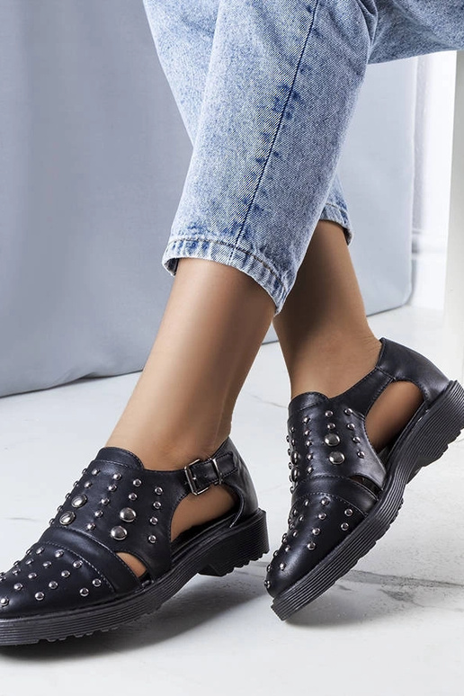 Schwarze Eleana Cut-Out-Schuhe Schwarze Eleana Cut-Out-Schuhe