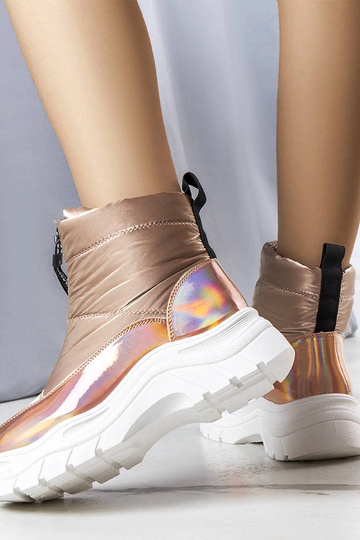 Gouden lak winterlaarzen,... 2