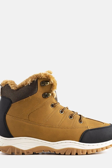 Bottes Violette isolées marron