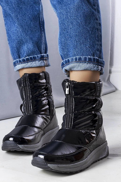 Schwarze Big Star Schneestiefel KK274392 Schwarze Big Star Schneestiefel KK274392